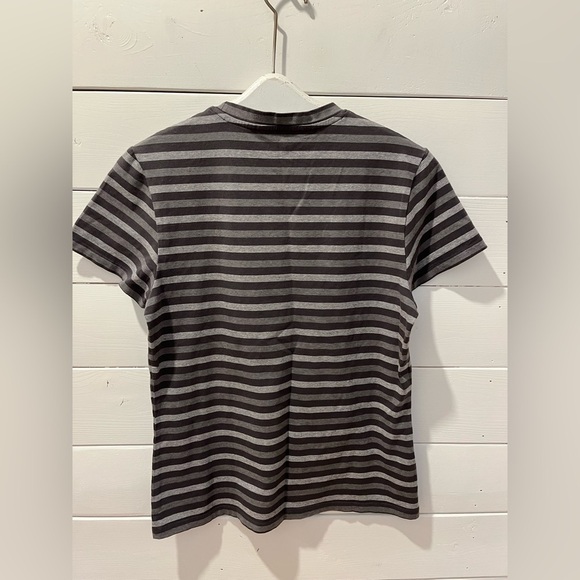 Tilley Grey Striped Stretch Cotton T-Shirt size M - Picture 6 of 6
